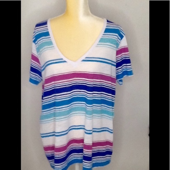 Mix & Co Tops - Mix & Co | Blouse | White Stripe